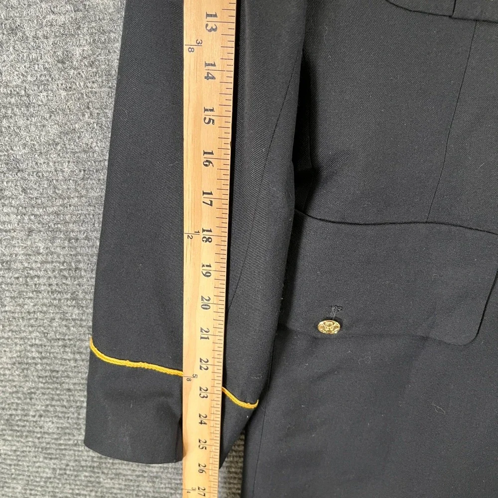 US Army Bremen-Bowdon Dress Uniform Jacket Men 38L Gold Buttons Blue Formal Coat